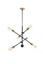  LD8006D29BK - Axel 6 Lights Black Pendant