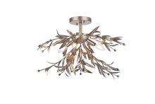  LD810F23SL - Priscilla 23 Inch Flush Mount in Silver Leaf