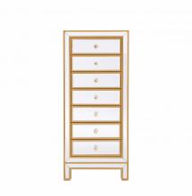  MF72047G - Lingerie Chest 7 Drawers 18in. Wx15in. Dx42in. H in Gold