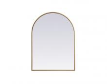  MR1A2230BRS - Metal Frame Arch Mirror 22x30 Inch in Brass