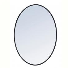  MR4624BK - Metal Frame Oval Mirror 34 Inch in Black