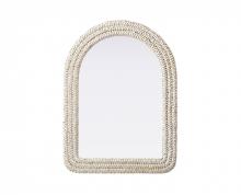  MR4G2736LN - Arch Cornhusk Mirror 27x36 in Linen White