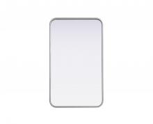  MR8A1830SIL - Contour Metal Rectangle Mirror 18x30 in Silver