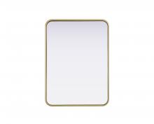  MR8A2230BRA - Contour Metal Rectangle Mirror 22x30 in Brass