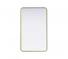  MR8A2236BRA - Contour Metal Rectangle Mirror 22x36 in Brass