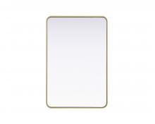  MR8A2842BRA - Contour Metal Rectangle Mirror 28x42 in Brass