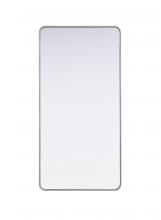  MR8A3060SIL - Contour Metal Rectangle Mirror 30x60 in Silver