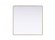  MR8A4848BRA - Contour Metal Square Mirror 48x48 in Brass