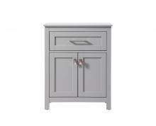  SC012430GR - 24 Inch Wide Bathroom Storage Freestanding Cabinet in Grey