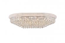  V1800F40SC/RC - Primo 24 Light Chrome Flush Mount Clear Royal Cut Crystal