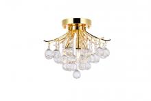  V8000F12G/RC - Toureg 3 Light Gold Flush Mount Clear Royal Cut Crystal