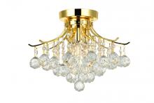  V8000F16G/RC - Toureg 3 Light Gold Flush Mount Clear Royal Cut Crystal