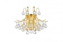  V8000W16G/RC - Toureg 3 Light Gold Wall Sconce Clear Royal Cut Crystal