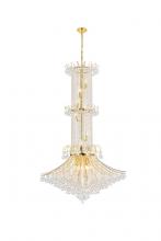  V8008G44G/RC - Toureg 20 Light Gold Chandelier Clear Royal Cut Crystal