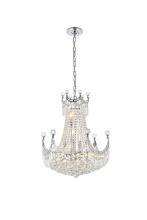  V8949D20C/RC - Corona 9 Light Chrome Chandelier Clear Royal Cut Crystal