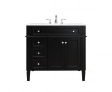  VF12536BK - 36 Inch Single Bathroom Vanity in Black