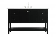  VF16454BK - 54 inch Single Bathroom Vanity in Black