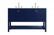  VF16454DBL - 54 inch Double Bathroom Vanity in Blue