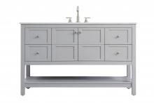  VF16454GR - 54 inch Single Bathroom Vanity in Grey