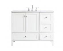  VF18042WH - 42 Inch Single Bathroom Vanity in White