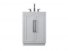  VF29024GR - 24 inch Single Bathroom Vanity in Grey