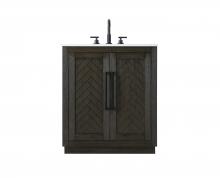  VF29030CO - 30 inch Single Bathroom Vanity in Chocolate Oak