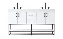  VF29260DWH - 60 inch Double Bathroom Vanity in White