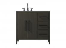  VF29336MMB - 36 Inch Single Bathroom Vanity In Mocha Brown