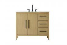  VF29342MHB - 42 Inch Single Bathroom Vanity In  Honey Brown