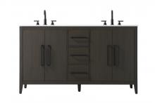  VF29360DMMB - 60 Inch Double Bathroom Vanity In Mocha Brown