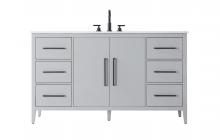  VF29360GR - 60 Inch Single Bathroom Vanity In Grey