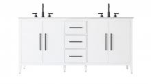  VF29372DWH - 72 Inch Double Bathroom Vanity In White