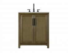  VF29530HO - 30 Inch Single Bathroom Vanity In Hazel Oak