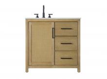  VF29536LO - 36 Inch Single Bathroom Vanity In Linen Oak