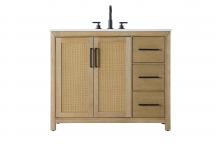  VF29542LO - 42 Inch Single Bathroom Vanity In Linen Oak