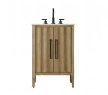  VF29624LO - 24 inch Single Bathroom Vanity in Linen Oak