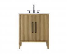  VF29630LO - 30 inch Single Bathroom Vanity in Linen Oak