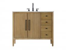  VF29642LO - 42 inch Single Bathroom Vanity in Linen Oak