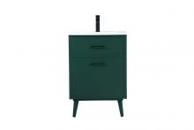  VF41024MGN - 24 Inch Bathroom Vanity in Green