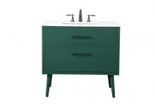  VF41036MGN - 36 Inch Bathroom Vanity in Green