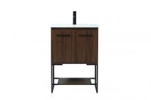  VF42524MWT - 24 Inch Single Bathroom Vanity in Walnut