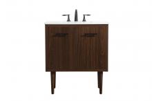  VF48030MWT - 30 Inch Single Bathroom Vanity in Walnut