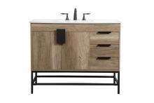  VF48842NT - 42 Inch Single Bathroom Vanity in Natural Oak