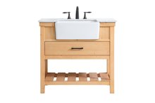  VF60136NW - 36 Inch Single Bathroom Vanity in Natural Wood