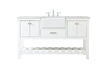  VF60160WH - 60 Inch Single Bathroom Vanity in White