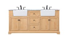  VF60272DNW - 72 Inch Double Bathroom Vanity in Natural Wood