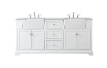  VF60272DWH - 72 Inch Double Bathroom Vanity in White