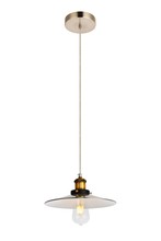  LDPD2106 - Piers Collection Pendant D10.2 H4.5 Lt:1 Burnished Nickel Brass and frosted white ins