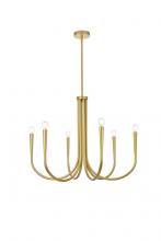  LD722D30BR - Layne 30 Inch Chandelier in Brass