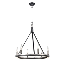  DVP46326SN+GR-CCT - Aletheia Hybrid CCT 6 Light Chandelier